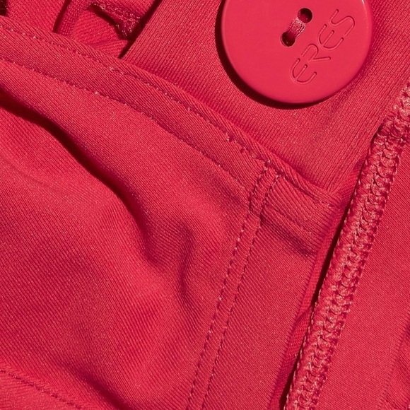 NWT ERES “Pop Roller” Button Detailed Halter Bikini Top Fuchsia Pink Full Cup - Picture 4 of 16